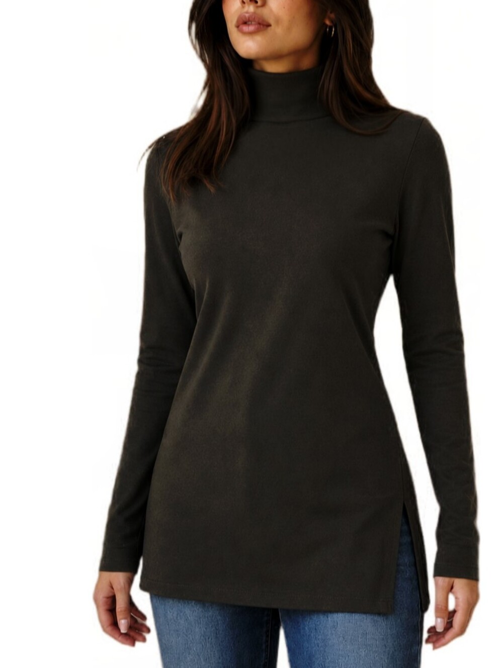 Cable & Gauge -Mock-neck Long Sleeve Fine Knit MEDIUM